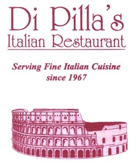 Di Pilla's Italian Restaurant Serving Fine Italian Cuisine since 1967 with image of Colosseum Ancient Roman